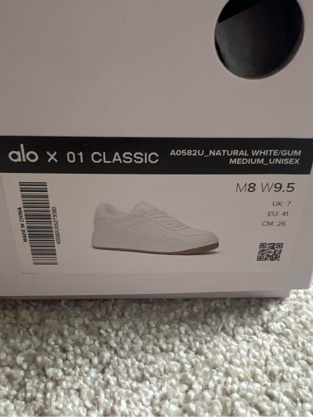 ALO Yoga Classic White Leather Sneakers - Picture 2 of 4